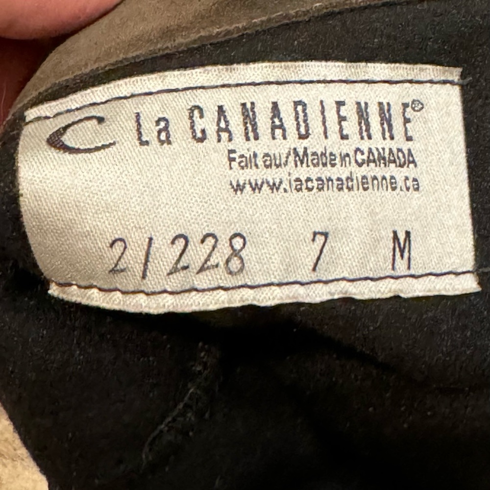 La Canadienne Women's Gray Suede Slouchy High Heel Boots Size 7 WORN ONCE $635 - Picture 3 of 10